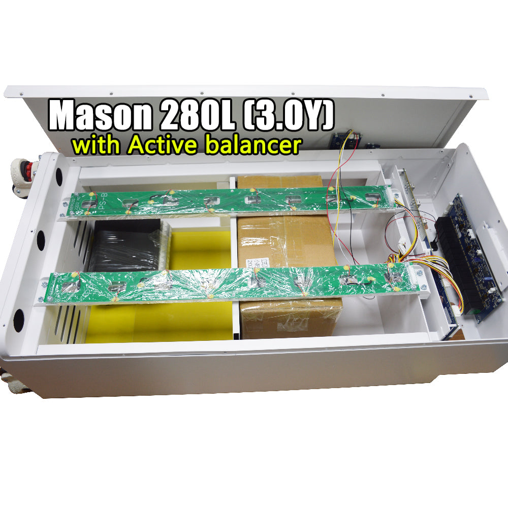 Seplos 48V 200A 16S vertical version BMS 3.0 active balancer lithium ion lifepo4 DIY box Battery case for 280Ah 300Ah battery cells DDP from China