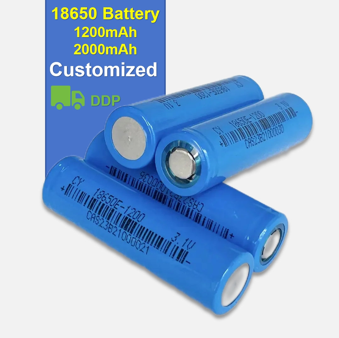 ECODI 3.7V 1200mAh 18650 lithium battery cell