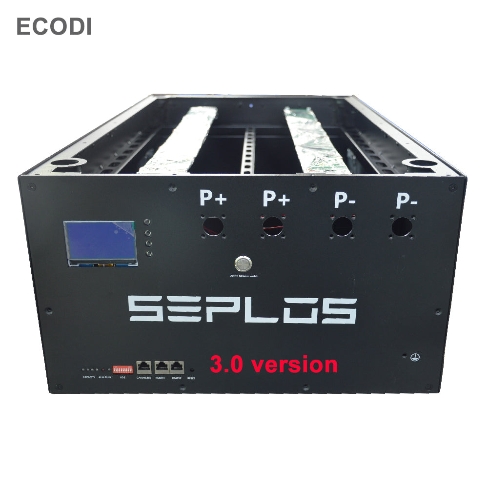 Seplos 48V 200A 16S stackable version BMS 3.0 active balancer lithium ion lifepo4 DIY box Battery case for 280Ah 300Ah battery cells DDP from China